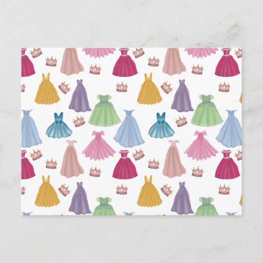 Carte Postale Robe de princesse Conte de fées Patron pour petite (Devant)