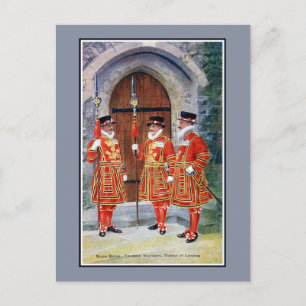 Carte Postale Robe d'Etat vintage Yeoman Warders Tower de Londre