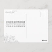 Carte Postale Robe en argent vert Sage Mis Quince Quinceañera (Dos)