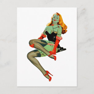 Carte Postale Robe et chaussures assorties rétro zombie Hallowee