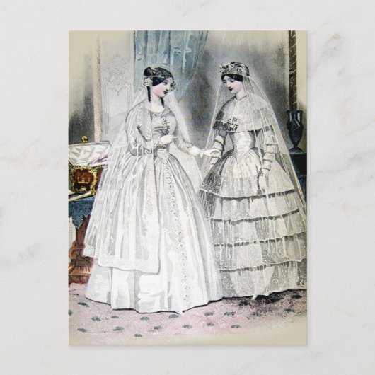 Carte Postale Robe Mariage victorienne (Devant)