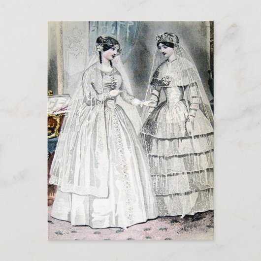 Carte Postale Robe Mariage vintage (Devant)
