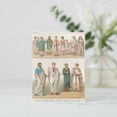 Carte Postale Robe romaine, de 'Trachten der Voelker', 1864 (Debout devant)