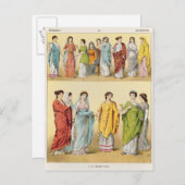 Carte Postale Robe romaine féminine (Devant / Derrière)