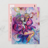 CARTE POSTALE ROBE ROSE MUSICALE (Devant / Derrière)