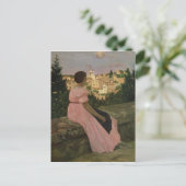 Carte Postale Robe rose, ou vue sur Castelnau-le-Lez (Debout devant)