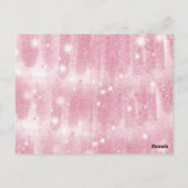 Carte Postale Robe rose pâle florale pour les 15 ans Quinceanera (Dos)