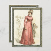 Carte Postale Robe rose Régence (Devant / Derrière)
