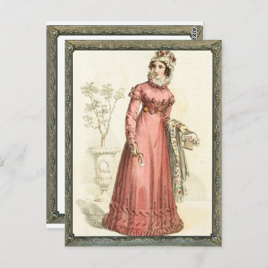 Carte Postale Robe rose Régence (Devant / Derrière)