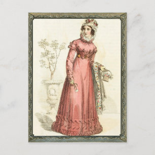 Carte Postale Robe rose Régence