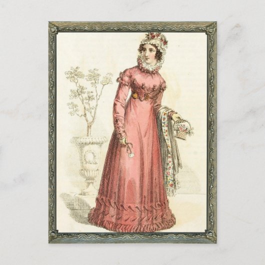 Carte Postale Robe rose Régence (Devant)
