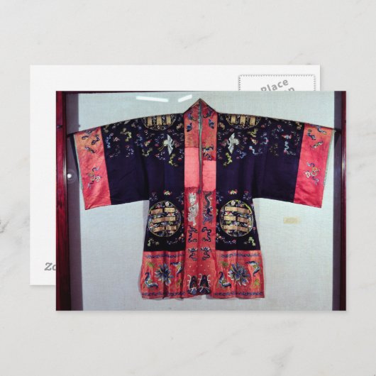 Carte Postale Robe taoïste avec Tai Chi Yin et Yang (Devant / Derrière)