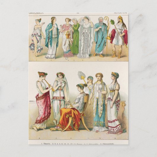 Carte Postale Robe théâtrale grecque (Devant)