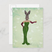 Carte Postale Robe verte de lapin 3 (Devant / Derrière)