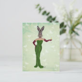 Carte Postale Robe verte de lapin 3 (Debout devant)