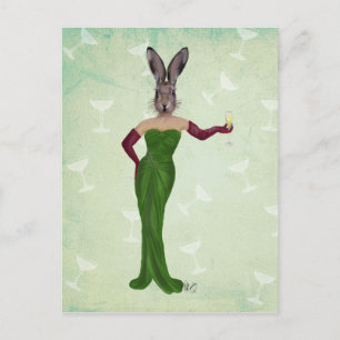 Carte Postale Robe verte de lapin 3