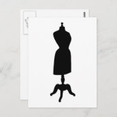 Carte Postale Robe victorienne forme Silhouette (Devant / Derrière)