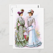 Carte Postale Robe Vintage 1901 (Devant / Derrière)