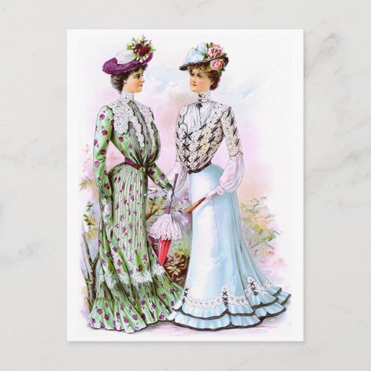 Carte Postale Robe Vintage 1901 (Devant)