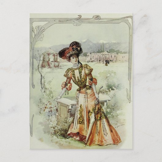 Carte Postale Robe Vintage Victorienne (Devant)