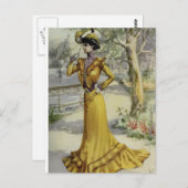 Carte Postale Robe Vintage Victorienne (Devant / Derrière)