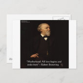 Carte Postale Robert Browning Citation célèbre de la maternité (Devant / Derrière)