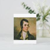 Carte Postale Robert Burns & Célèbre Citation de Soupçon (Debout devant)