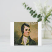 Carte Postale Robert Burns et Citation de méfiance célèbre (Debout devant)