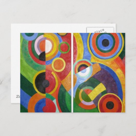 Carte Postale Robert Delaunay Art abstrait (Devant / Derrière)