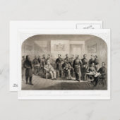 Carte Postale Robert E. Lee cède à Ulysses S. Grant (Devant / Derrière)