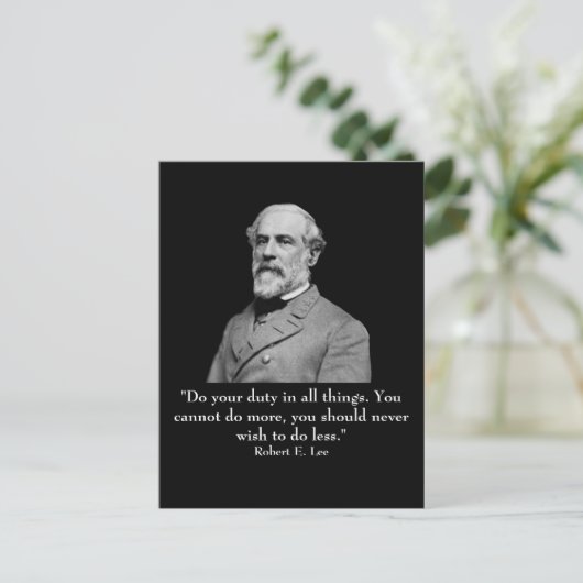 Carte Postale Robert E Lee et citations (Debout devant)
