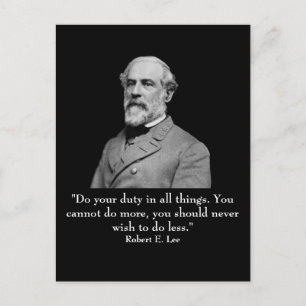 Carte Postale Robert E Lee et citations