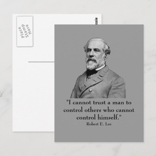 Carte Postale Robert E Lee et citations (Devant / Derrière)