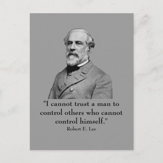 Carte Postale Robert E Lee et citations (Devant)