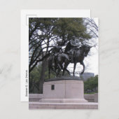 Carte Postale Robert E. Lee Statue, Lee Park, Dallas TX (Devant / Derrière)