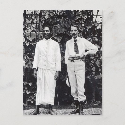 Carte Postale Robert Louis Stevenson et son ami (Devant)