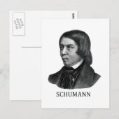 Carte Postale Robert Schumann, noir (Devant / Derrière)