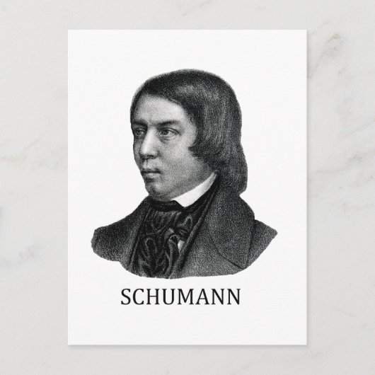 Carte Postale Robert Schumann, noir (Devant)