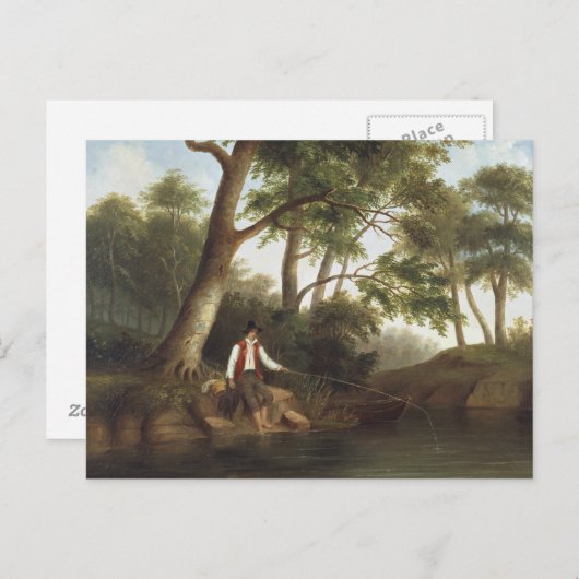 Carte Postale Robert Scott Duncanson - Man Fishing (Devant / Derrière)