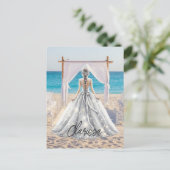 Carte Postale Robes de mariée Jour de Mariage Mariage sur la Pla (Debout devant)