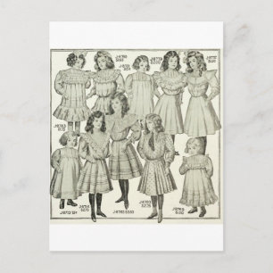Carte Postale Robes vintages pour filles, Catalogue canadien 190