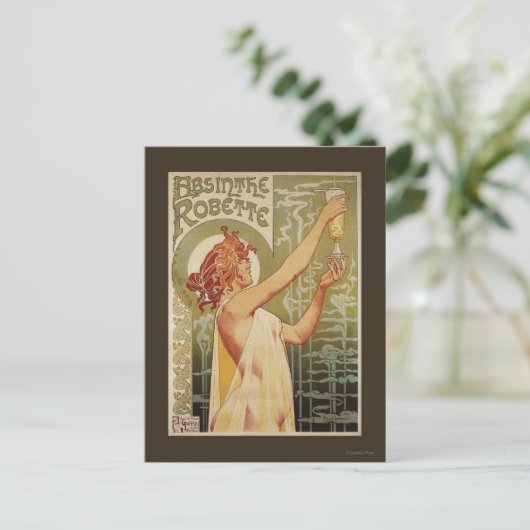 Carte Postale Robette Absinthe Publicité Poster (Debout devant)