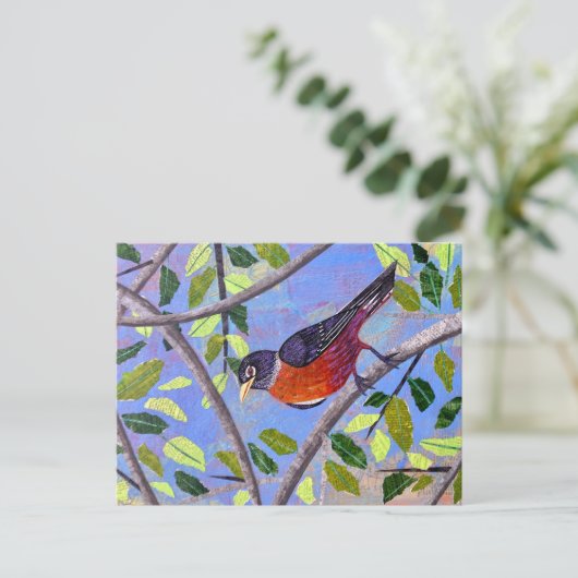 Carte Postale Robin (Debout devant)