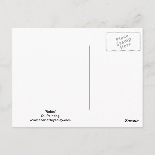 Carte postale Robin Bird Art (Dos)