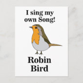 Carte Postale Robin Bird Funny Quote (Devant)