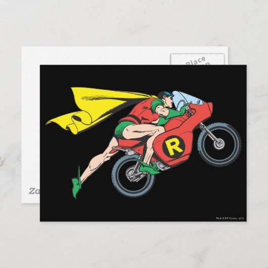 Carte Postale Robin & Cycle (Devant / Derrière)