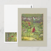 Carte Postale Robin Des Bois Dans La Forêt (Devant / Derrière)