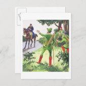 Carte Postale Robin des Bois, de 'Peeps into the Past', publié (Devant / Derrière)