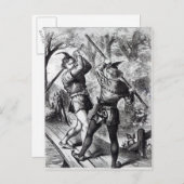 Carte Postale Robin des Bois et Little John (Devant / Derrière)