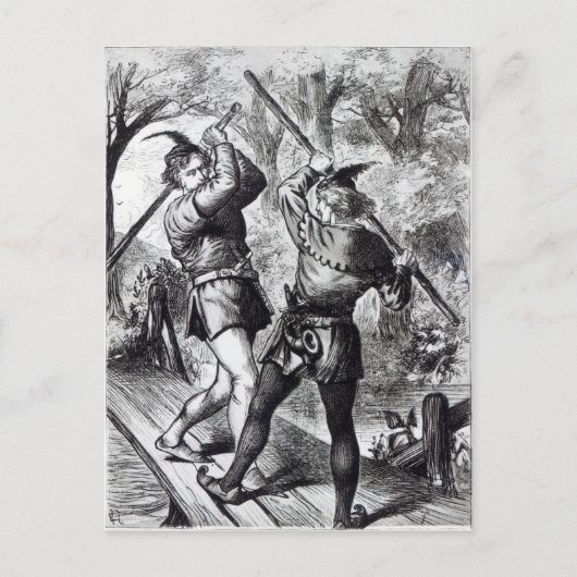 Carte Postale Robin des Bois et Little John (Devant)